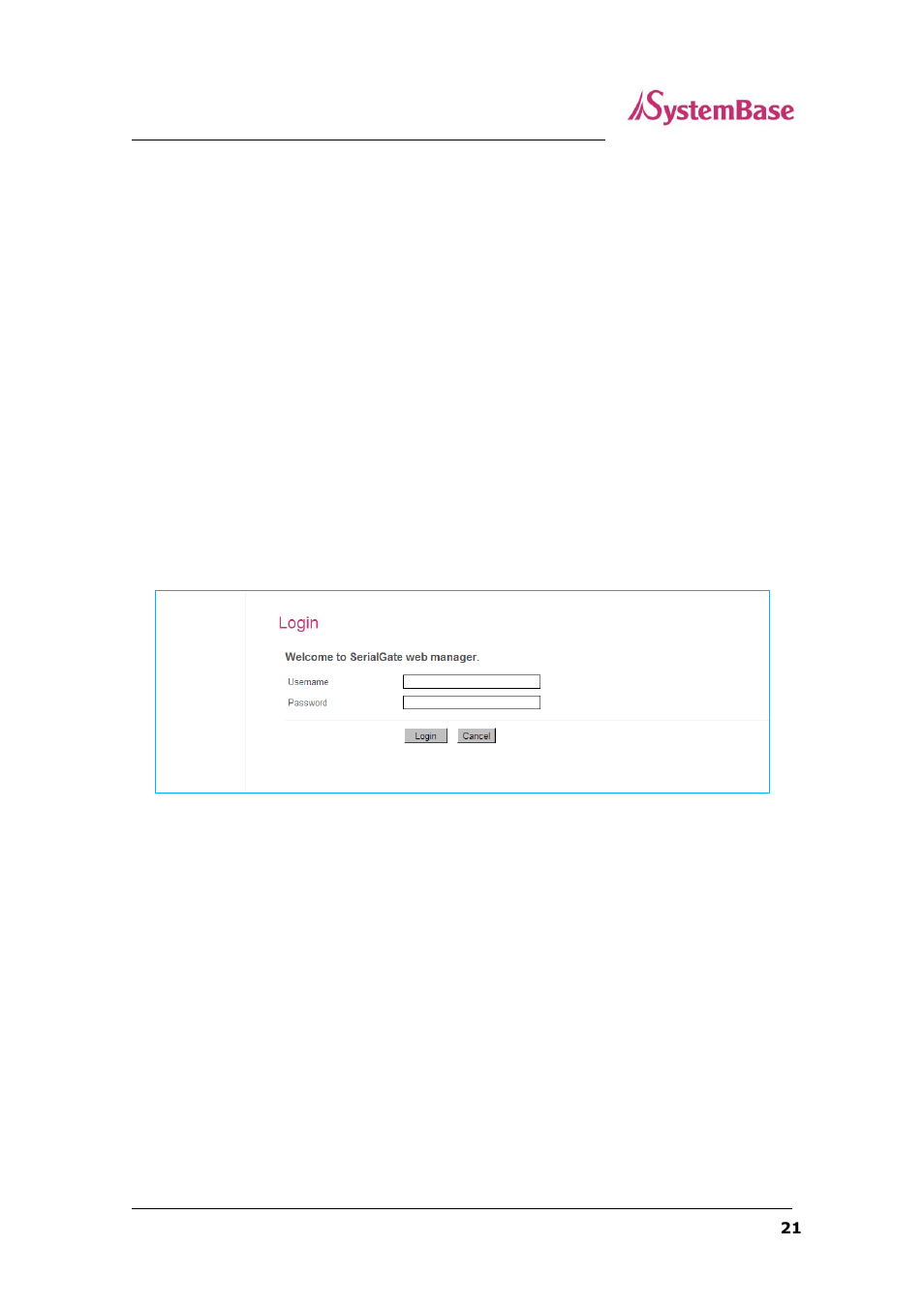 Chapter 5, Configuration from web browser, Connection | Solvline SG-1160 User Manual | Page 21 / 67