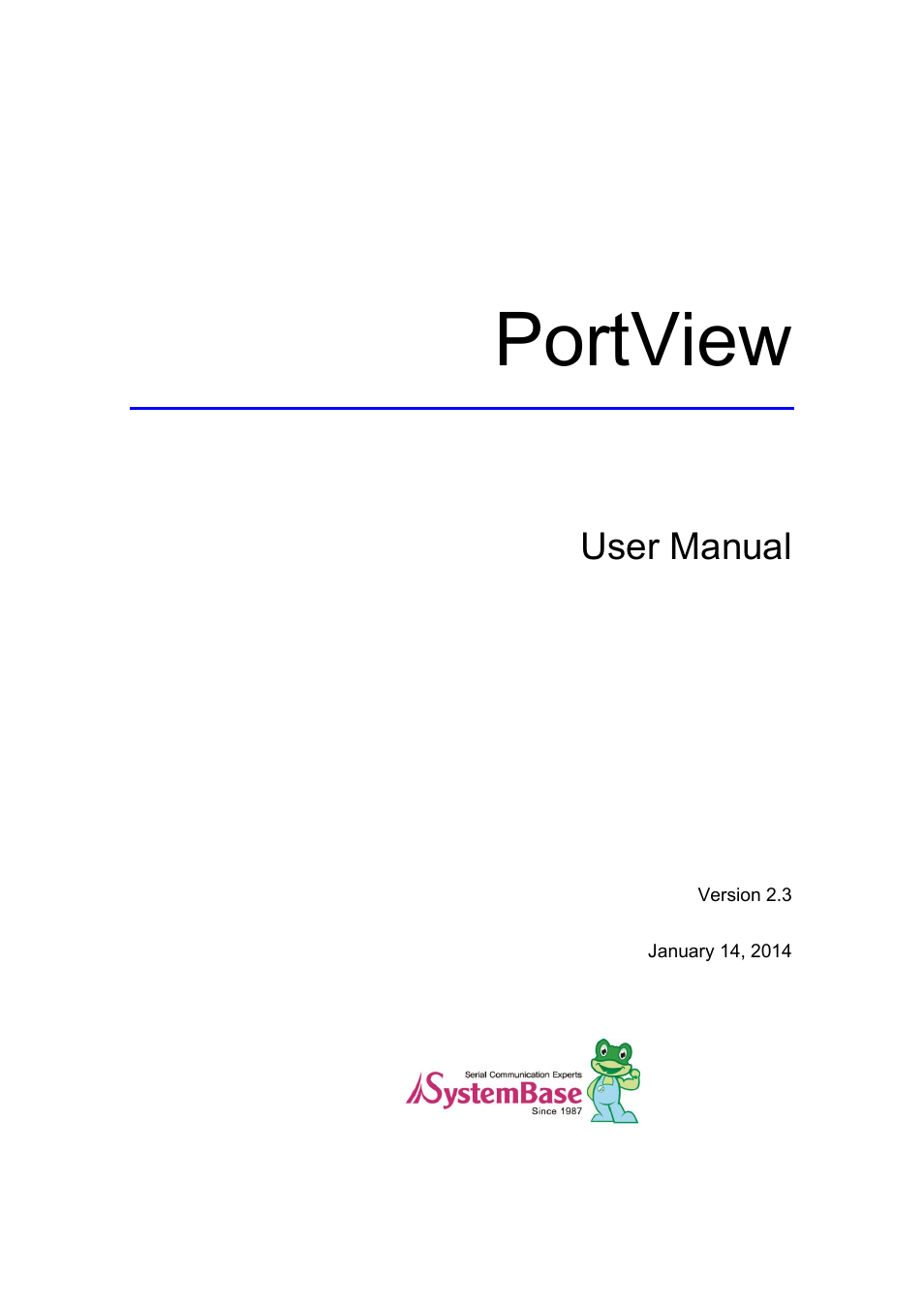 Solvline PortView Ver2.3 User Manual | 34 pages