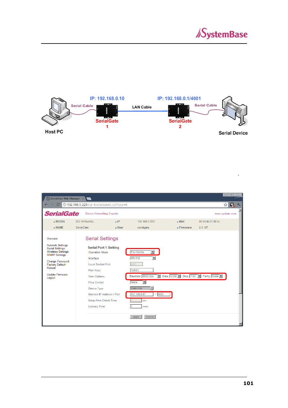 Pair (serial line to serial line) | Solvline SerialGate User Manual | Page 101 / 110