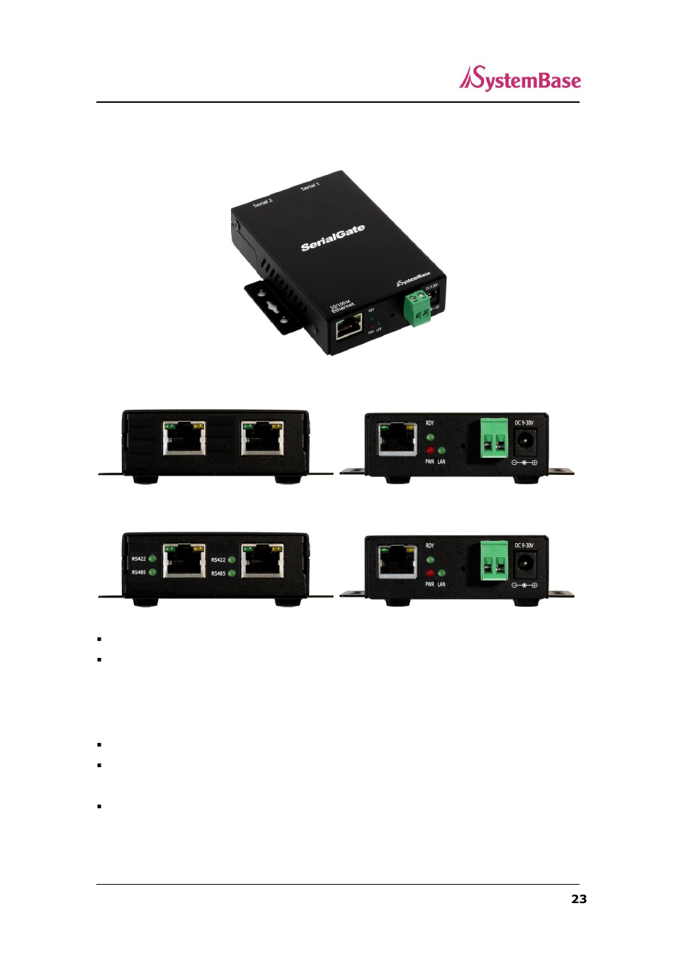 Sg-1020/232, combo exterior | Solvline SerialGate User Manual | Page 23 / 110