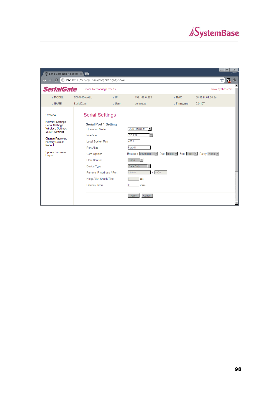 Solvline SerialGate User Manual | Page 98 / 110