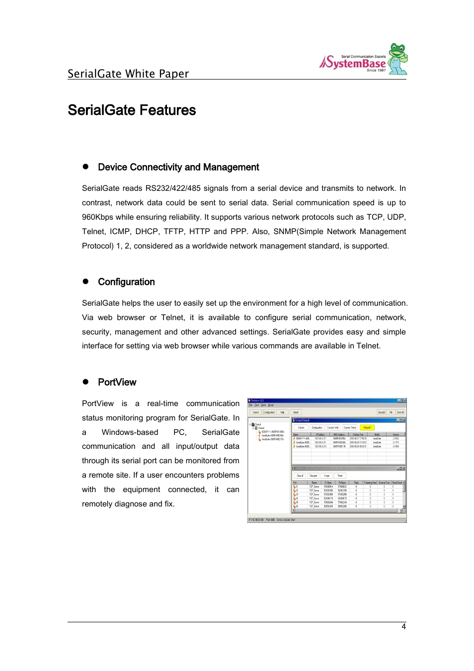 Serialgate features, Serialgate white paper | Solvline SerialGate White Paper User Manual | Page 4 / 9