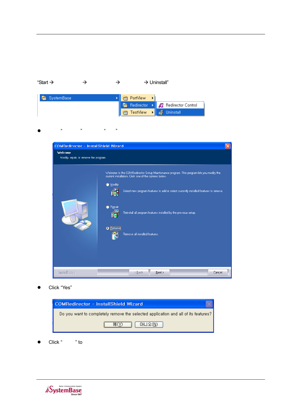 Uninstall guide | Solvline COM Port Redirector User Manual | Page 9 / 21