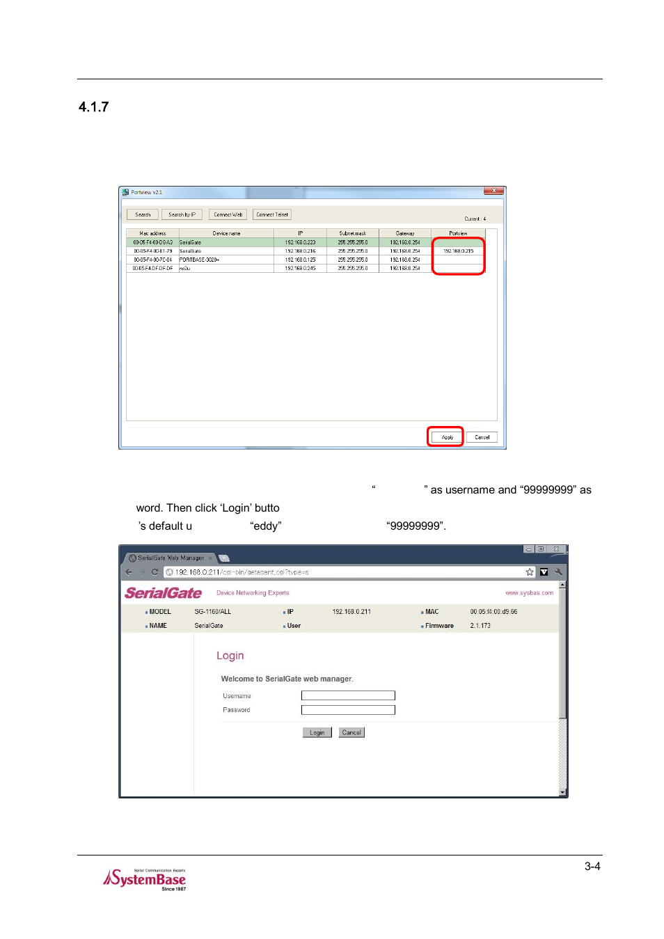 Portview connection -4 | Solvline PortView V2.1a User Manual | Page 16 / 33