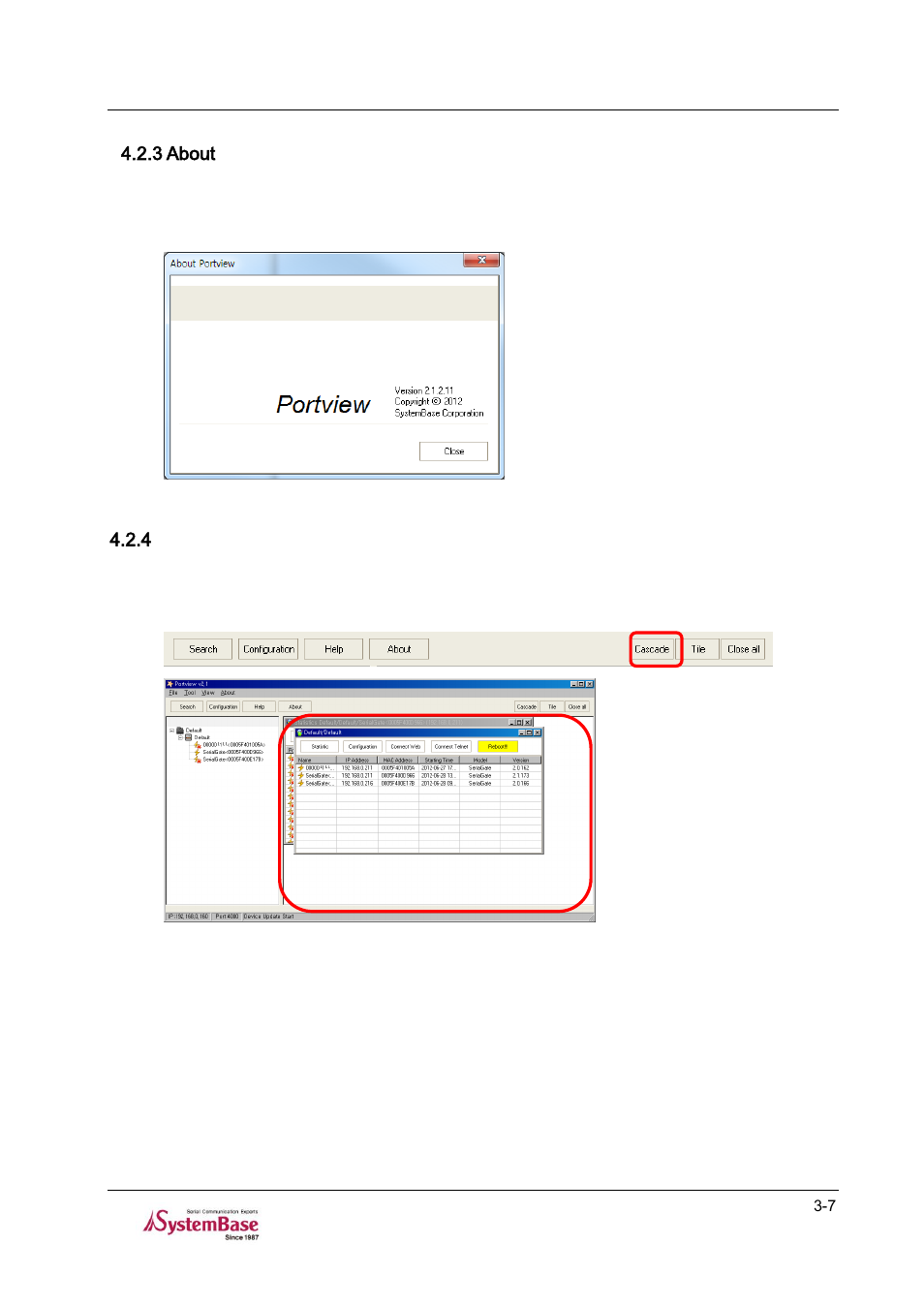 Cascade style -7, Tile style -8 | Solvline PortView V2.1a User Manual | Page 19 / 33