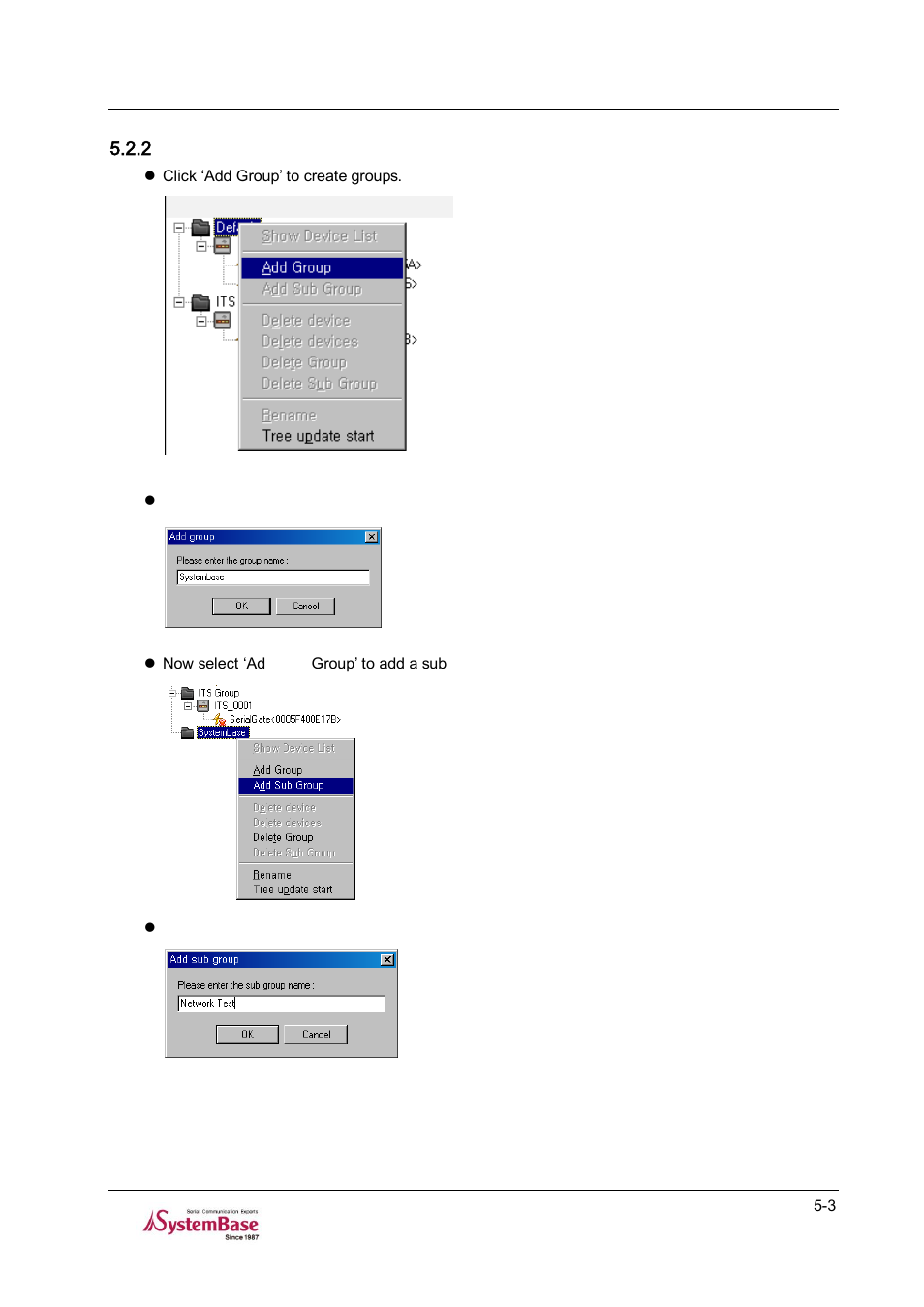 Add group -3 | Solvline PortView V2.1a User Manual | Page 23 / 33