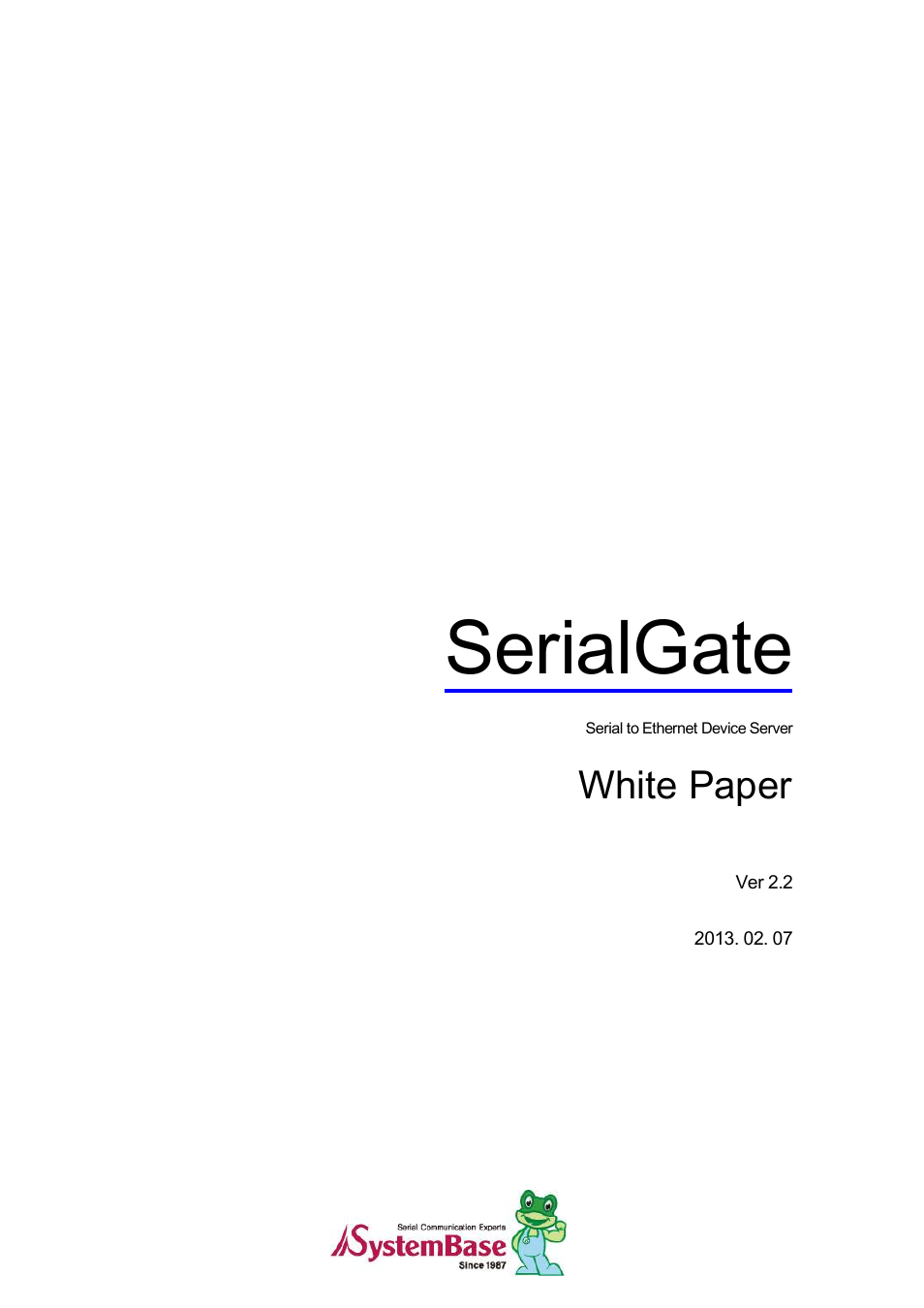 Solvline SG Series White Paper User Manual | 9 pages