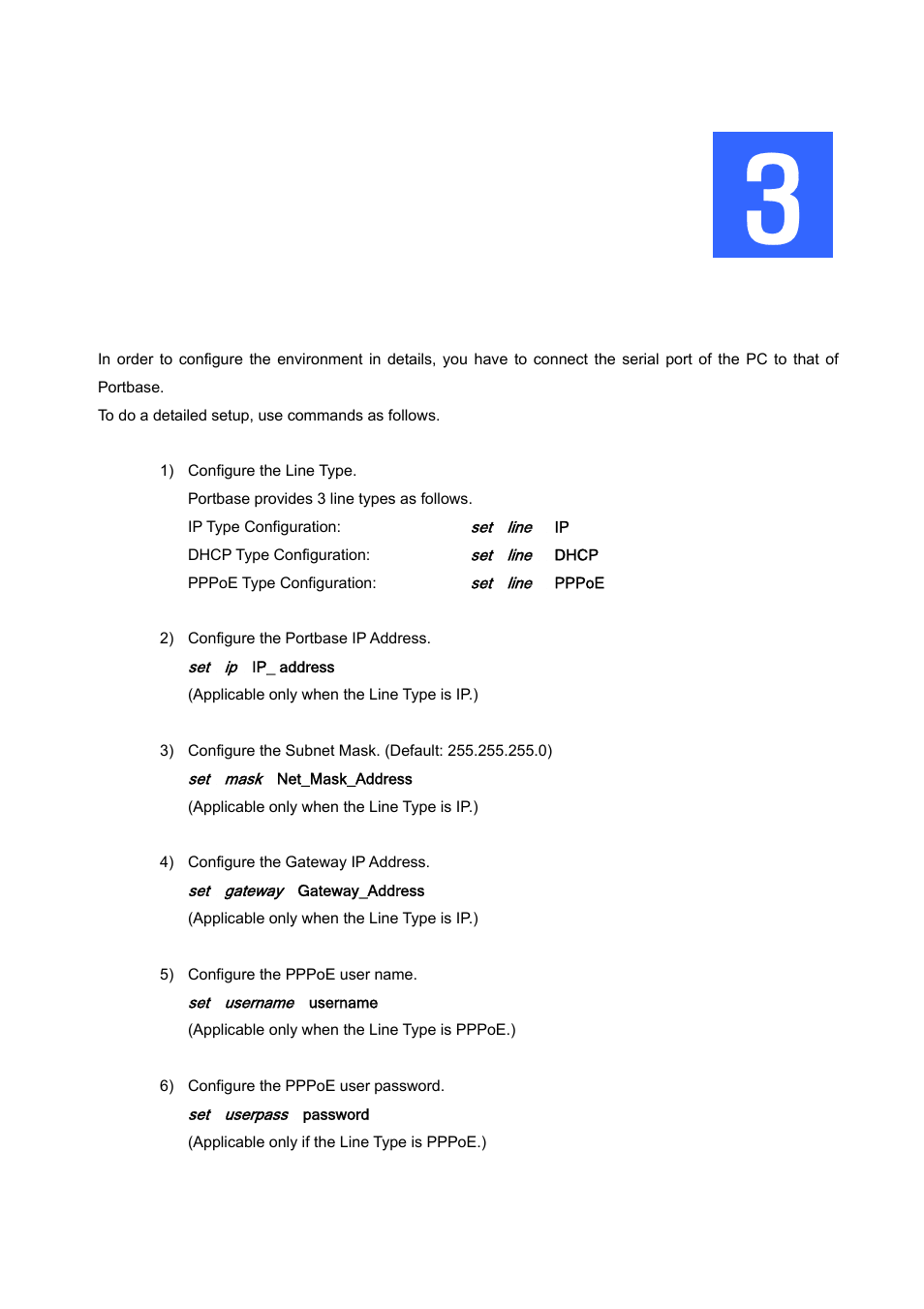 Chapter 3 configuration via serial port, Chapter 3, Configuration via serial port | Solvline PB2xxxUG User Manual | Page 14 / 104
