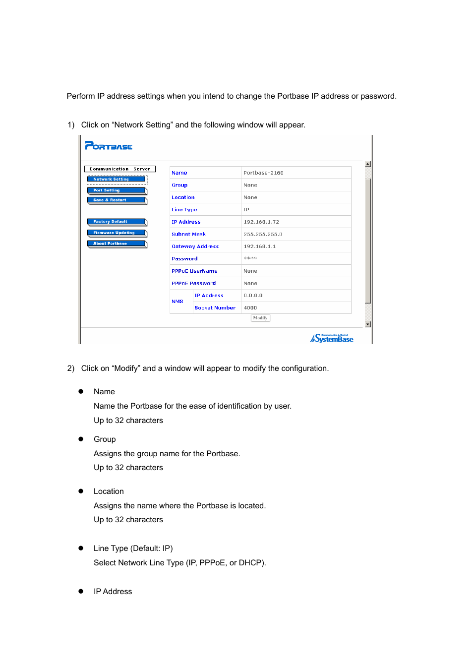 Network setting | Solvline PB2xxxUG User Manual | Page 18 / 104