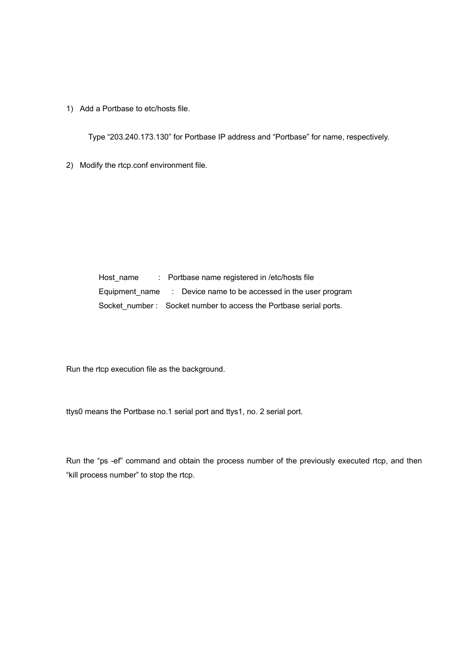 Rtcp port addition, Starting rtcp, Finishing rtcp | Solvline PB2xxxUG User Manual | Page 49 / 104