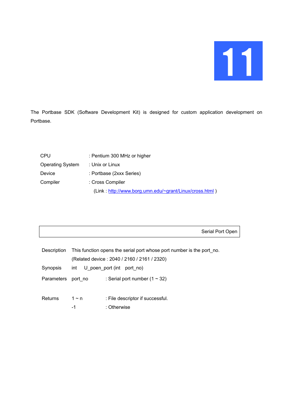 Chapter 11 portbase sdk, Development environment, List of functions | Chapter 11, Portbase sdk, Development environment 2. list of functions | Solvline PB2xxxUG User Manual | Page 79 / 104