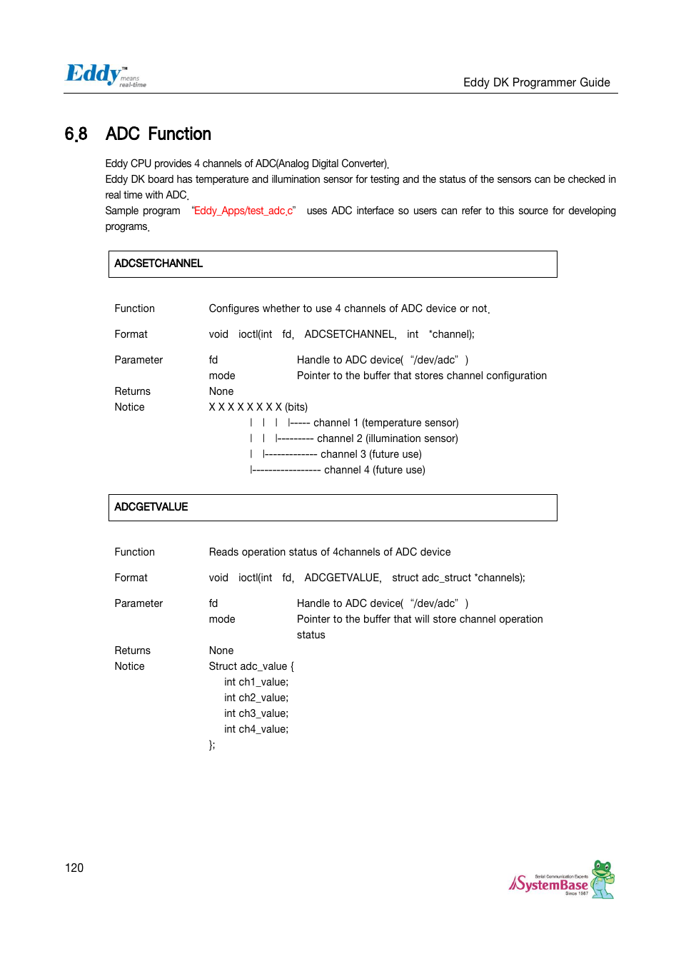 Adc function, 8 adc function | Solvline Eddy DK User Manual | Page 120 / 150