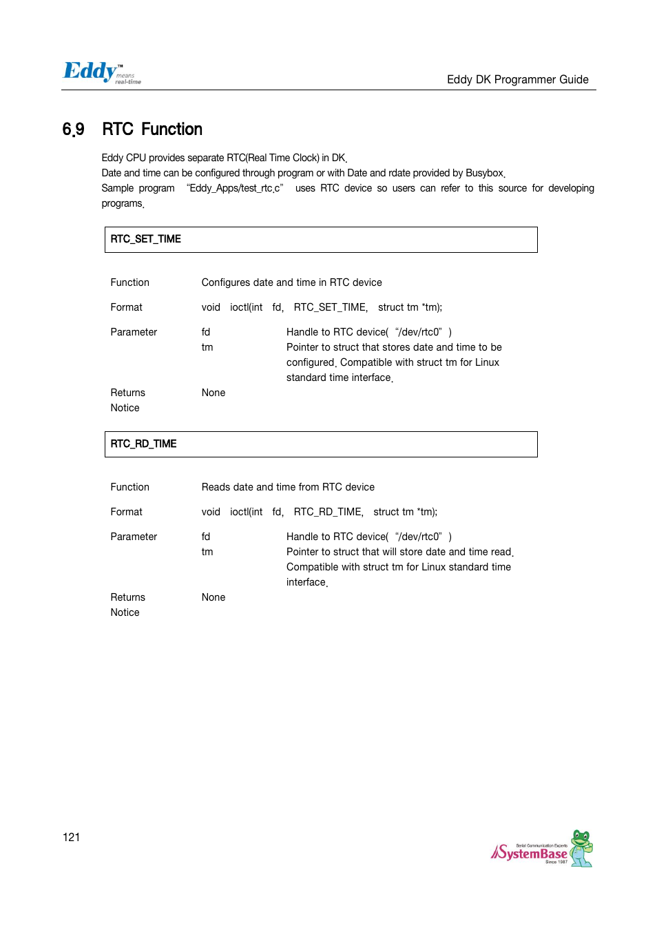 Rtc function, 9 rtc function | Solvline Eddy DK User Manual | Page 121 / 150