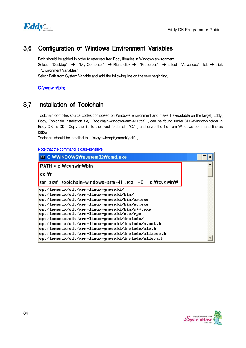 Configuration of windows environment variables, Installation of toolchain, 6 configuration of windows environment variables | 7 installation of toolchain | Solvline Eddy DK User Manual | Page 84 / 150