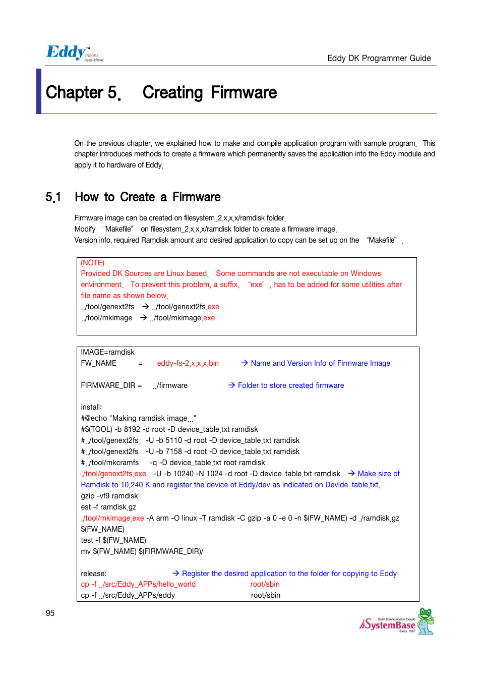 Chapter 5, Creating firmware, How to create a firmware | Chapter 5. creating firmware, 1 how to create a firmware | Solvline Eddy DK User Manual | Page 95 / 150