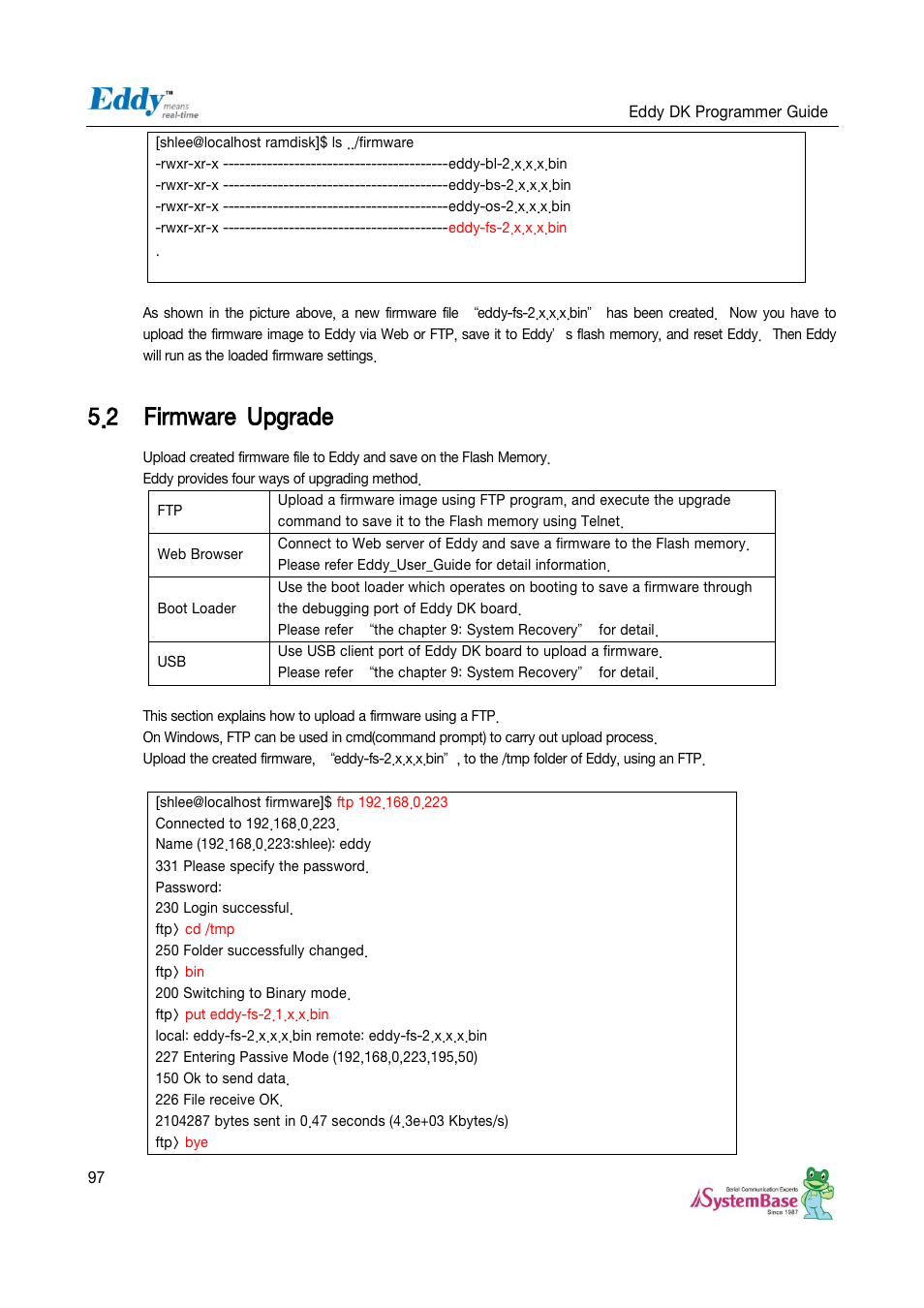 Firmware upgrade, 2 firmware upgrade | Solvline Eddy DK User Manual | Page 97 / 150