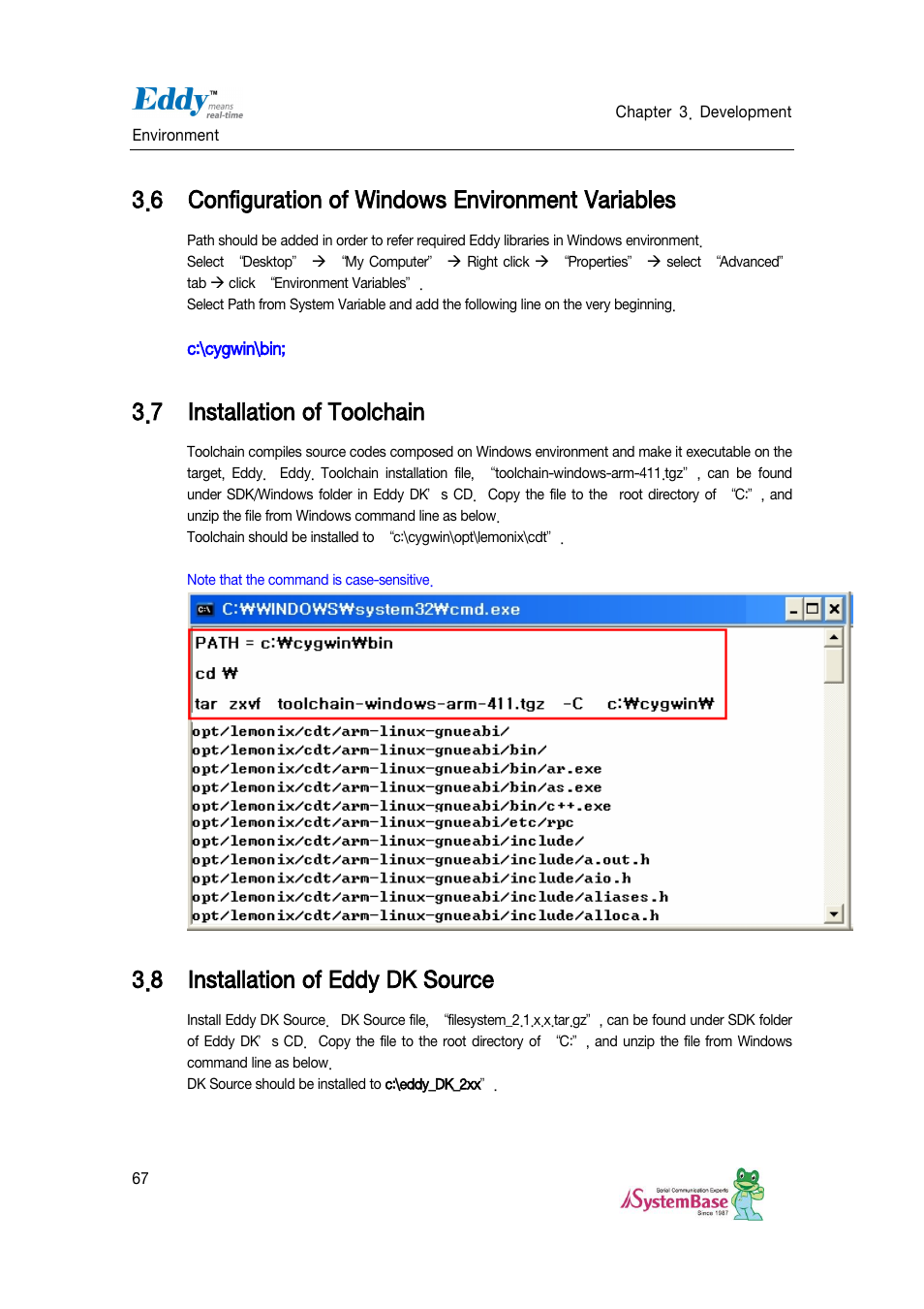 Configuration of windows environment variables, Installation of toolchain, Installation of eddy dk source | 6 configuration of windows environment variables, 7 installation of toolchain, 8 installation of eddy dk source | Solvline Eddy DKV2.1.0.3 User Manual | Page 67 / 123