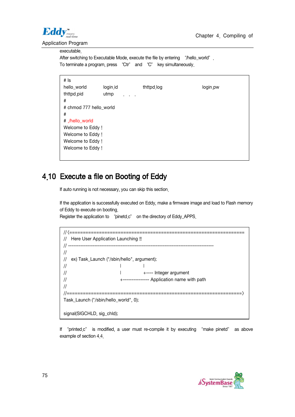 Execute a file on booting of eddy, 10 execute a file on booting of eddy | Solvline Eddy DKV2.1.0.3 User Manual | Page 75 / 123