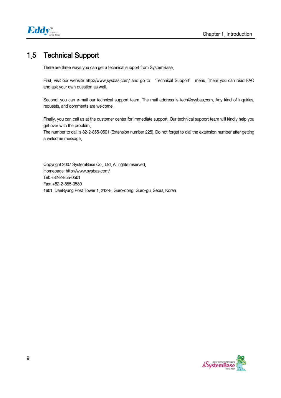 Technical support, 5 technical support | Solvline Eddy DKV2.1.0.3 User Manual | Page 9 / 123