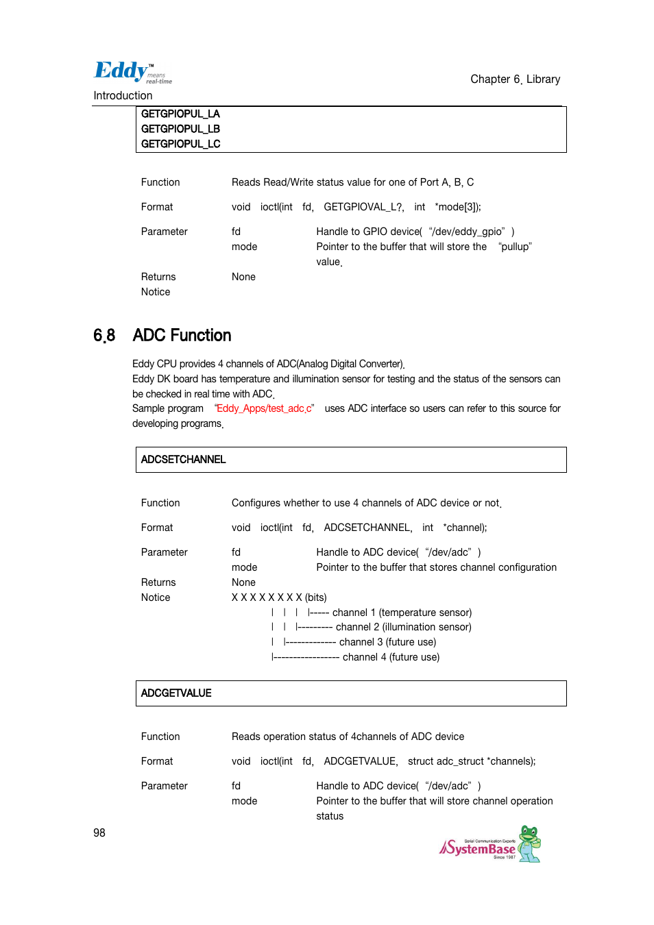 Adc function, 8 adc function | Solvline Eddy DKV2.1.0.3 User Manual | Page 98 / 123