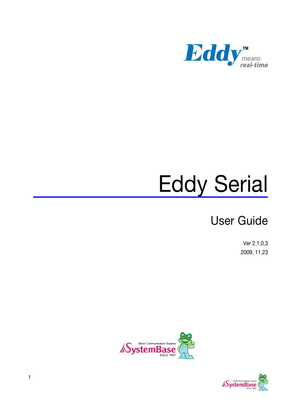 Solvline Eddy Serial Ver 2.1.0.3 User Manual | 63 pages