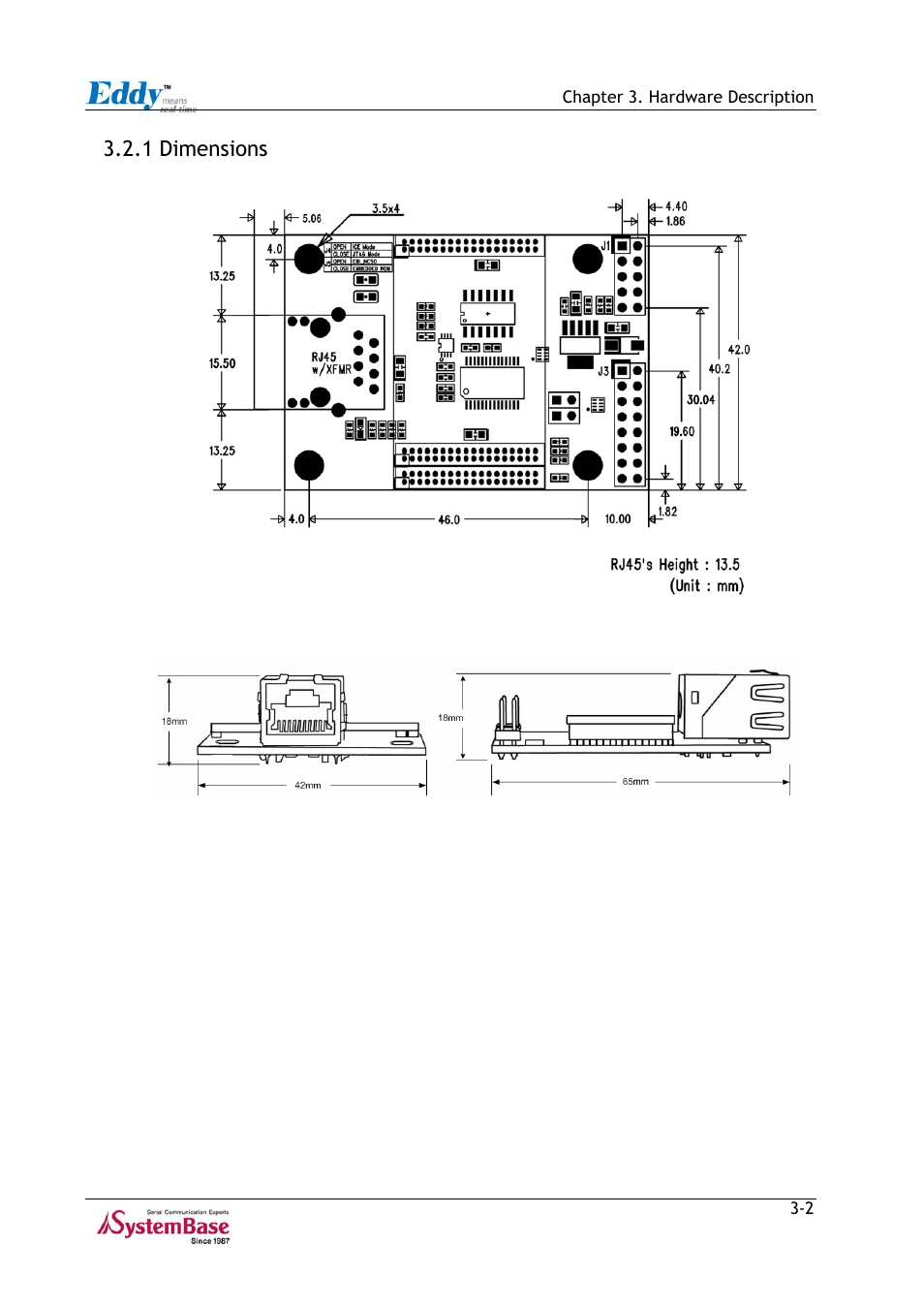 1 dimensions, 1 dimensions -2, Figure 3-4 | Eddy-s1/pin front view -2, Figure 3-5, Eddy-s1/pin side view -2 | Solvline Eddy Series Ver 2.1a User Manual | Page 27 / 89