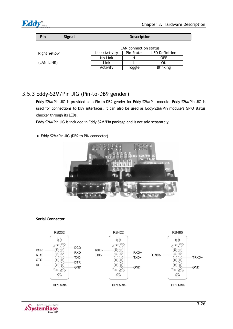 3 eddy-s2m/pin jig (pin-to-db9 gender), 3 eddy-s2m/pin jig (pin-to-db9 gender) -26, Figure 3-19 eddy-s2m/pin jig -26 | Solvline Eddy Series Ver 2.1a User Manual | Page 51 / 89