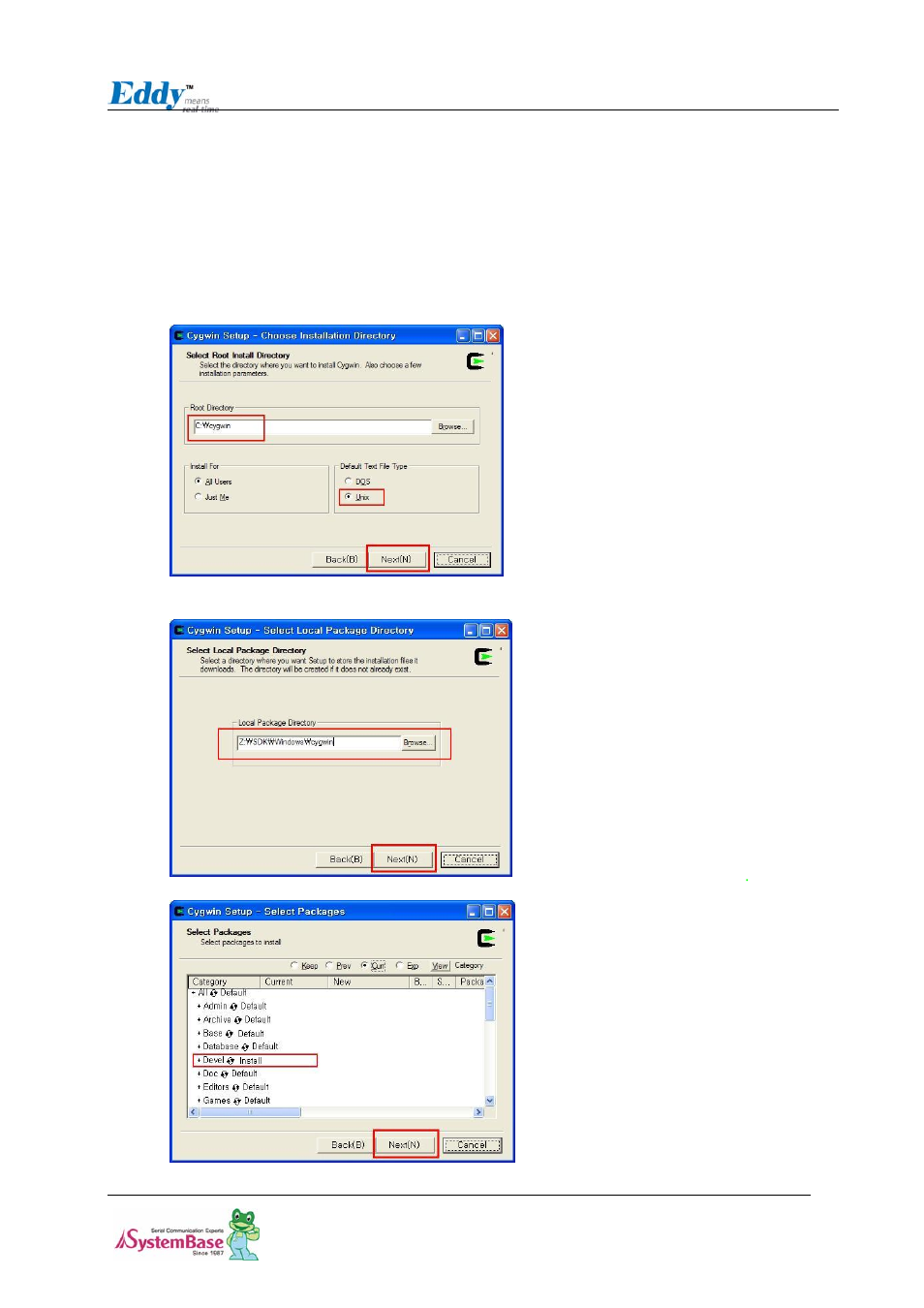 1 installing cygwin, 1 installing cygwin -3, Installing cygwin | Solvline Eddy DK Ver 2.20 User Manual | Page 26 / 75