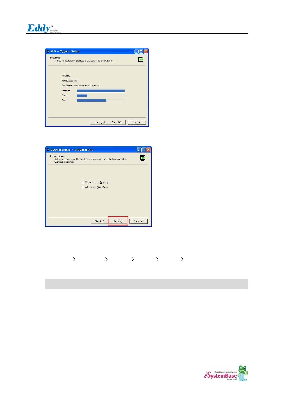 2 configuring windows environment variables, 3 installing toolchain, 2 configuring windows environment variables -4 | 3 installing toolchain -4, Configuring windows environment variables, C:\cygwin\bin, Installing toolchain | Solvline Eddy DK Ver 2.20 User Manual | Page 27 / 75
