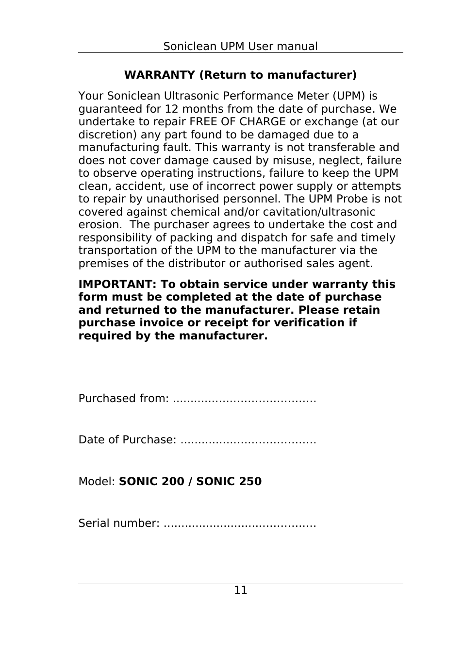 Soniclean SONIC-250 User Manual | Page 14 / 14