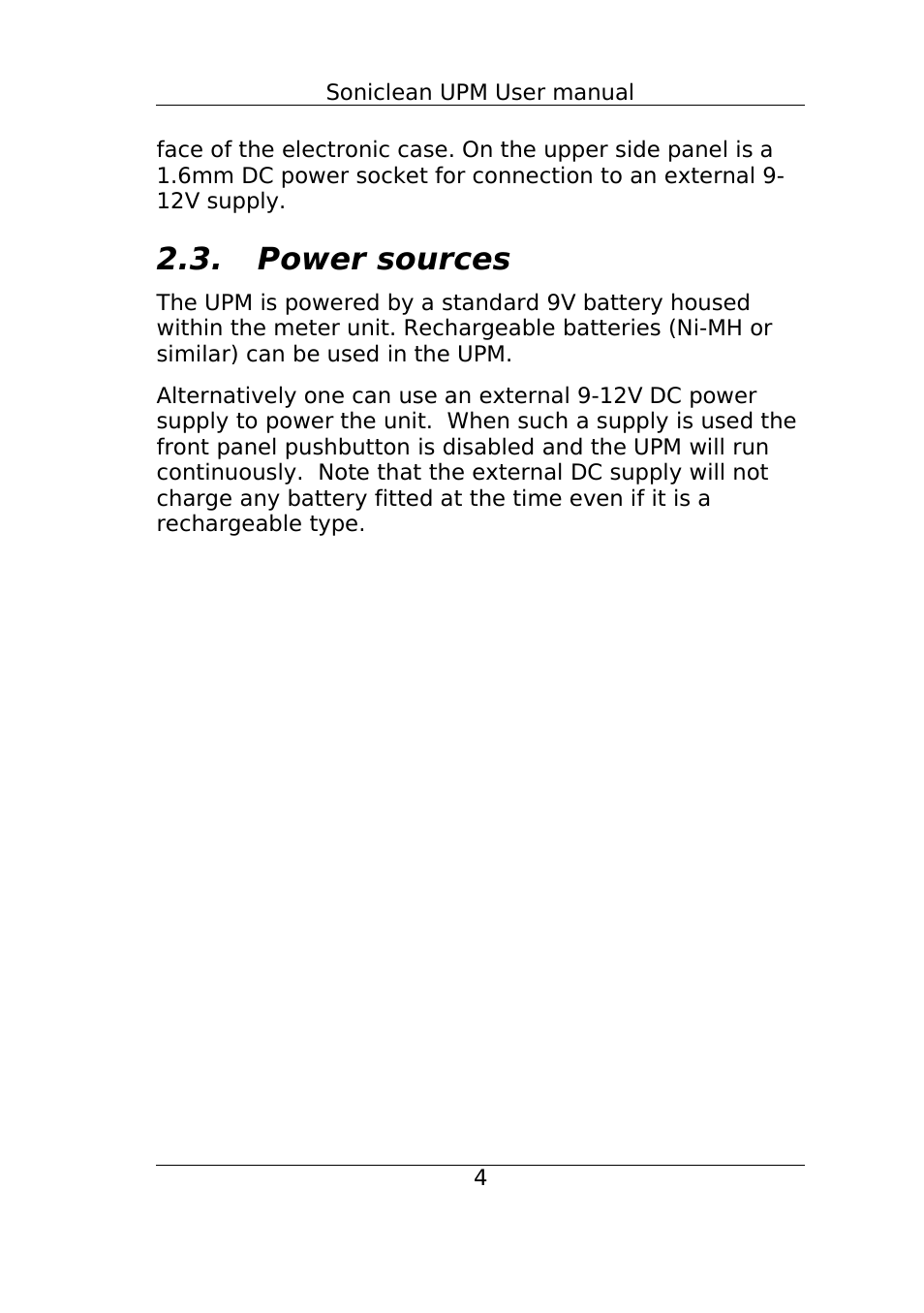 Power sources | Soniclean SONIC-250 User Manual | Page 7 / 14