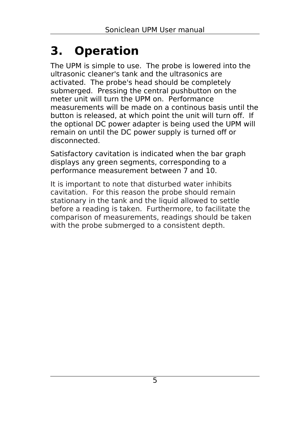 Operation | Soniclean SONIC-250 User Manual | Page 8 / 14
