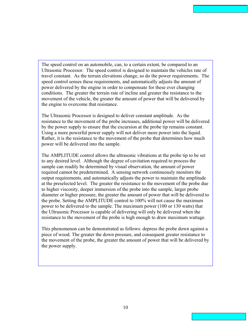 Using the ultrasonic processor | Sonics VCX134 User Manual | Page 10 / 23