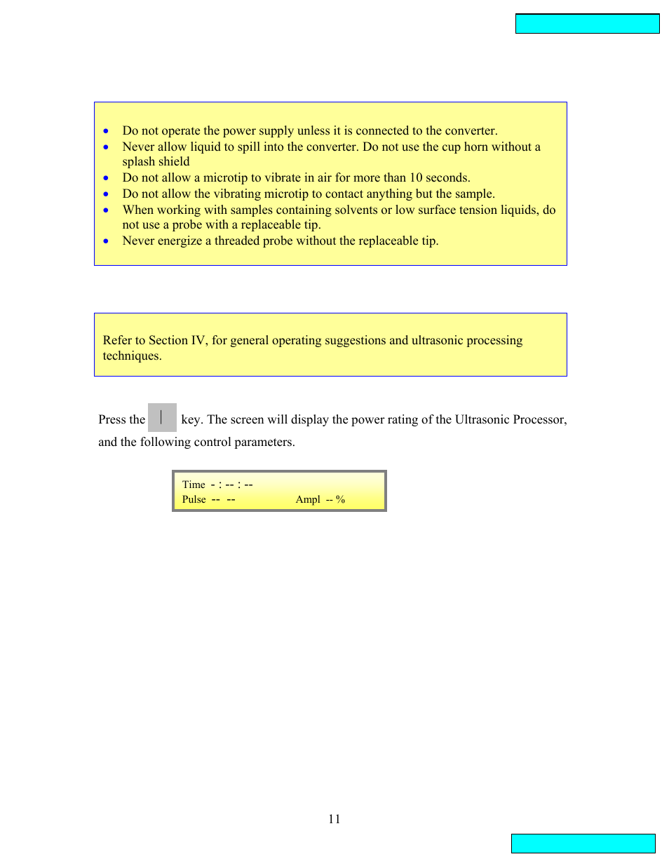 Sonics VCX134 User Manual | Page 11 / 23