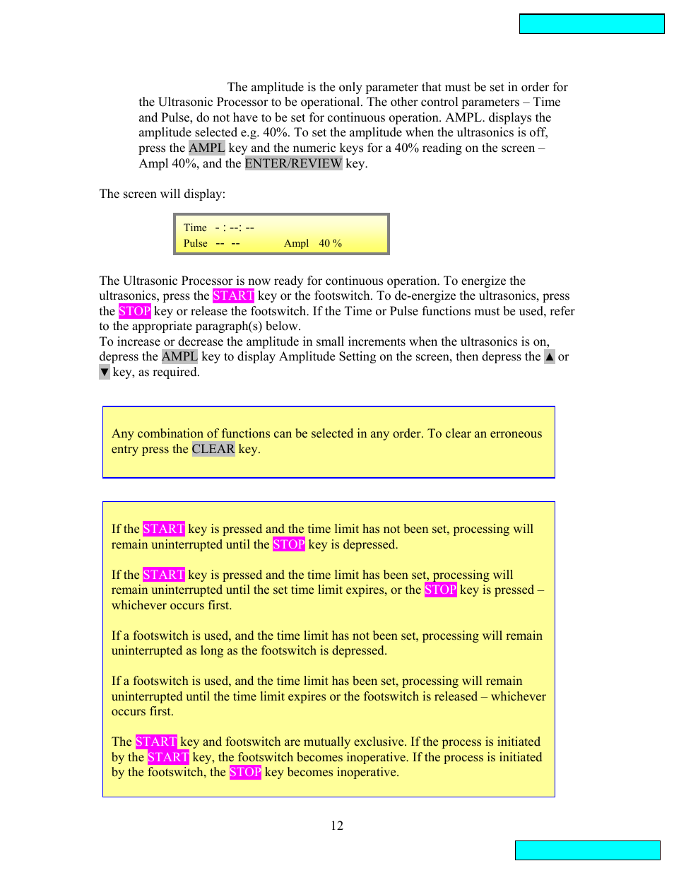 Sonics VCX134 User Manual | Page 12 / 23