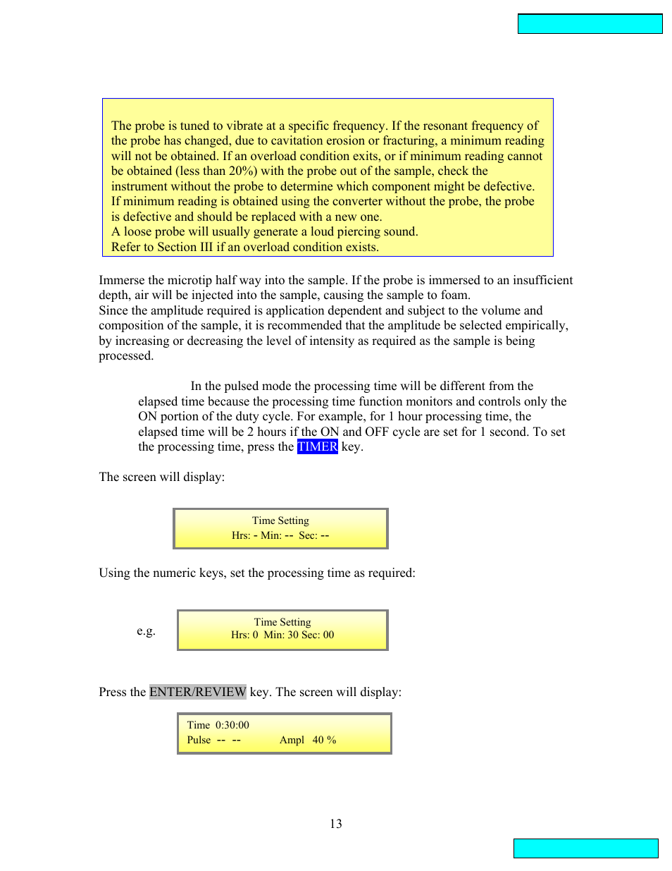 Sonics VCX134 User Manual | Page 13 / 23