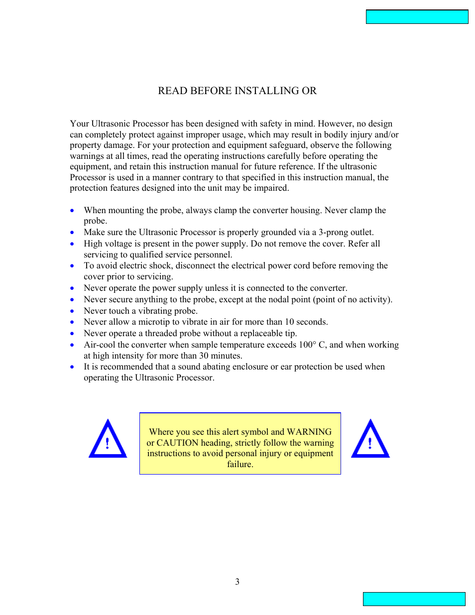 Important safeguards | Sonics VCX134 User Manual | Page 3 / 23