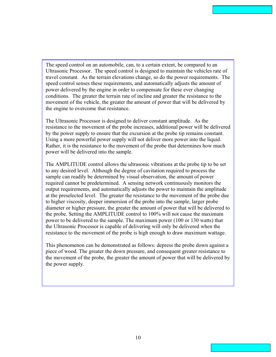 Using the ultrasonic processor | Sonics VCX134PB User Manual | Page 10 / 22