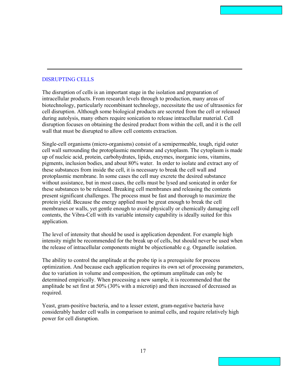 Section iv – operating suggestions and techniques | Sonics VCX134PB User Manual | Page 17 / 22