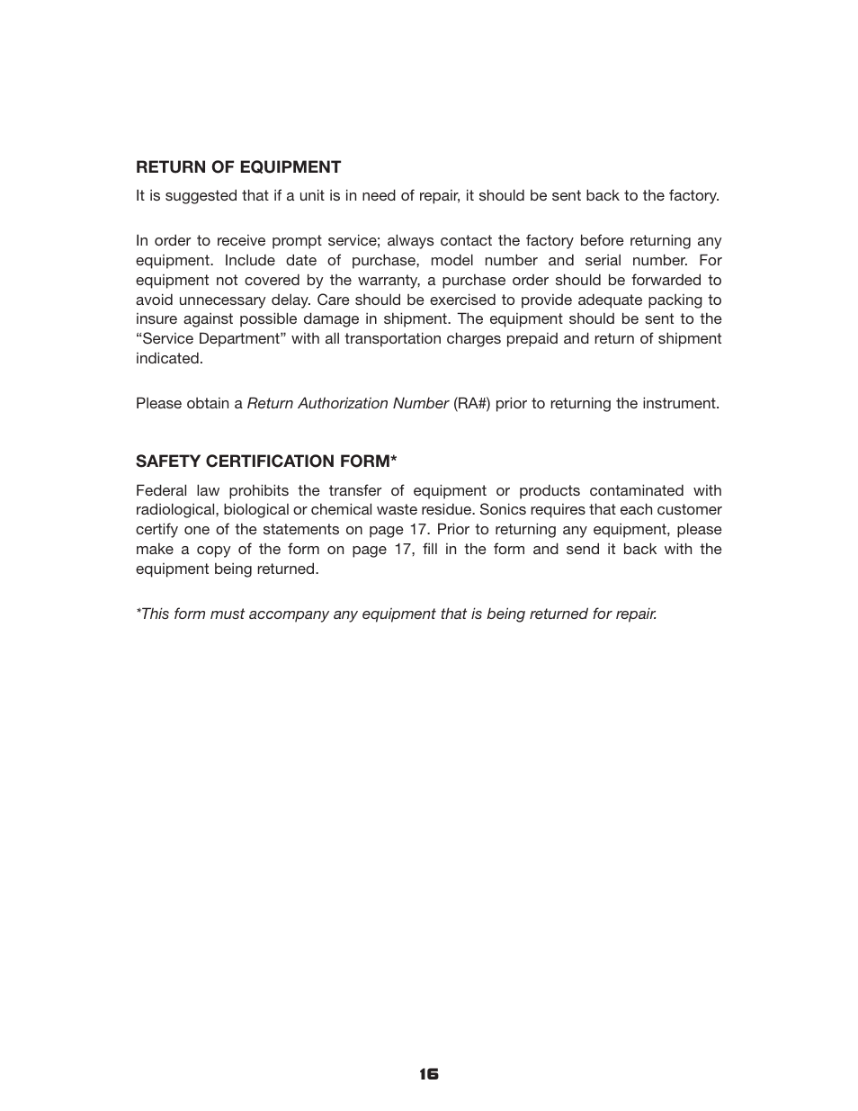 Sonics VCX1500 User Manual | Page 19 / 20