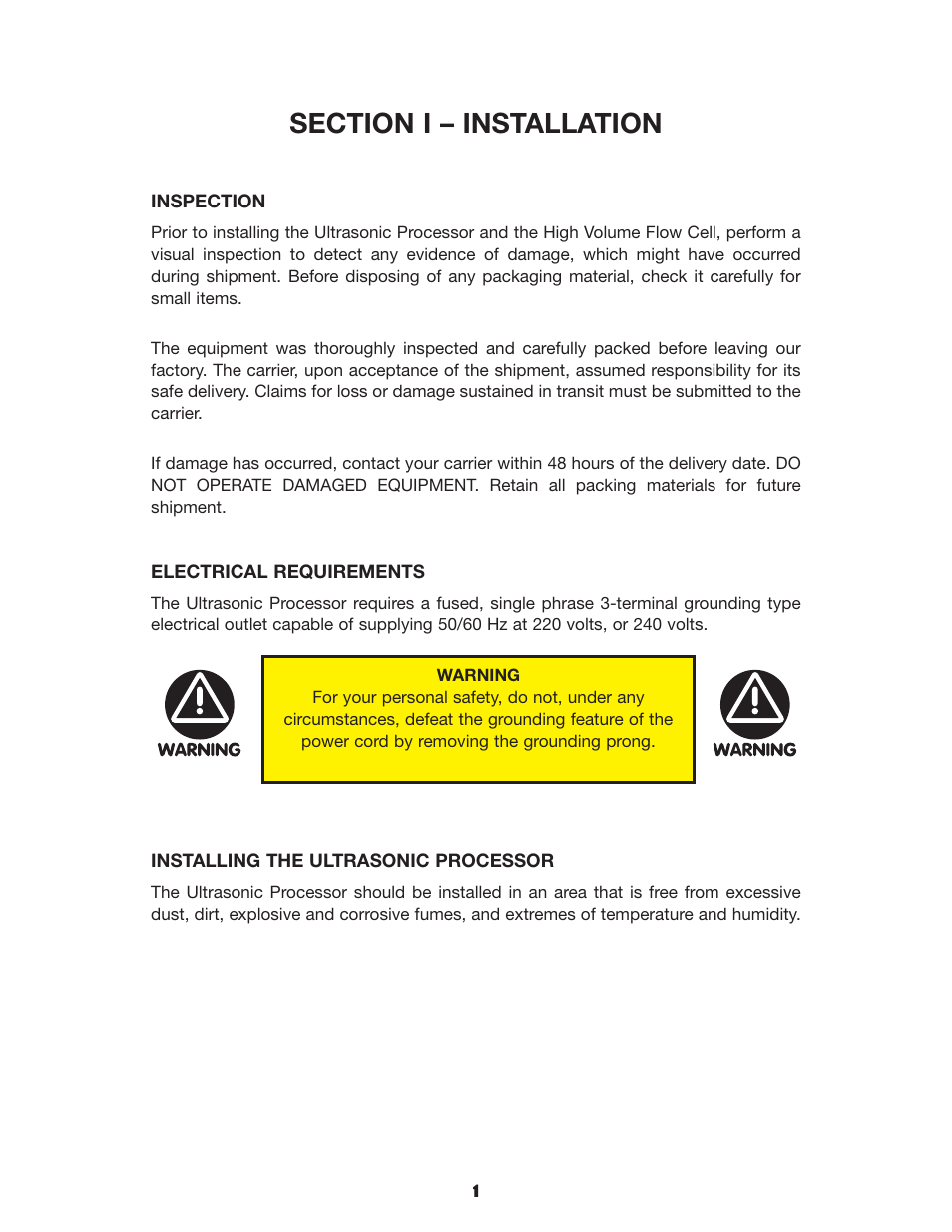 Sonics VCX1500HV User Manual | Page 4 / 20