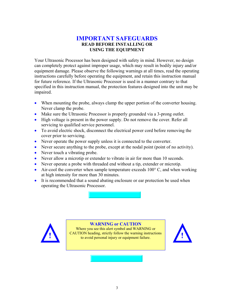 Important safeguards | Sonics VC70T User Manual | Page 3 / 16