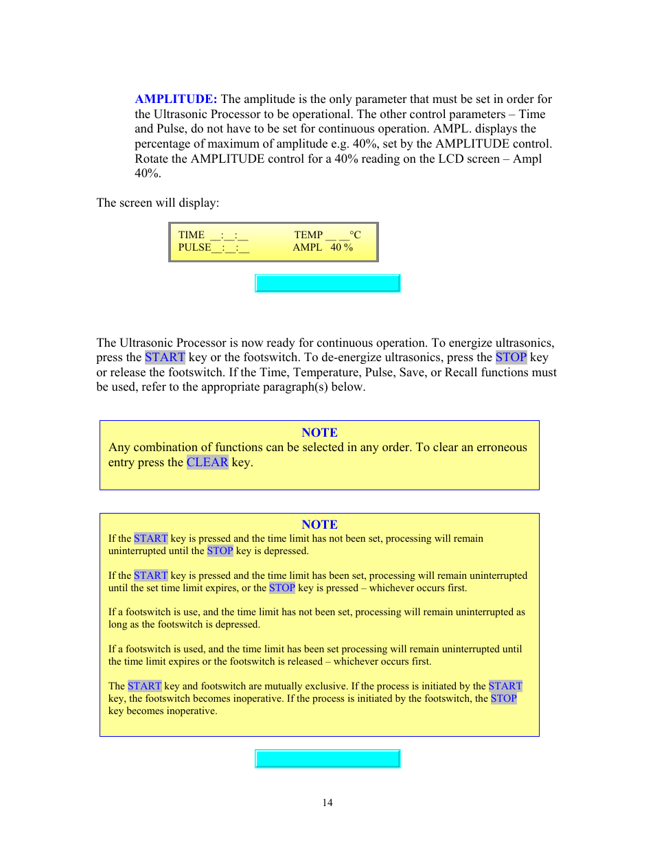 Sonics VCX750 (Serial No."X or lower)" User Manual | Page 14 / 27