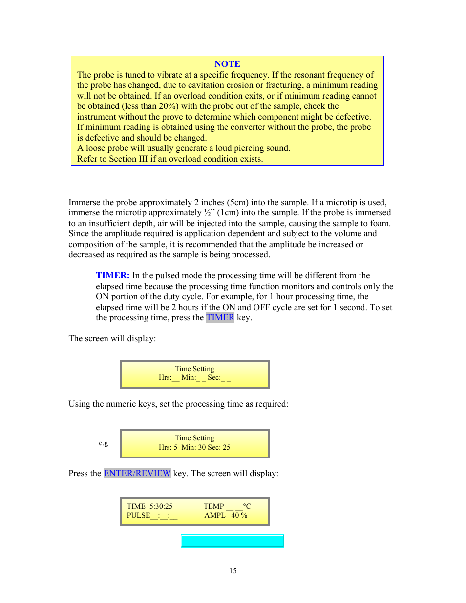 Sonics VCX750 (Serial No."X or lower)" User Manual | Page 15 / 27