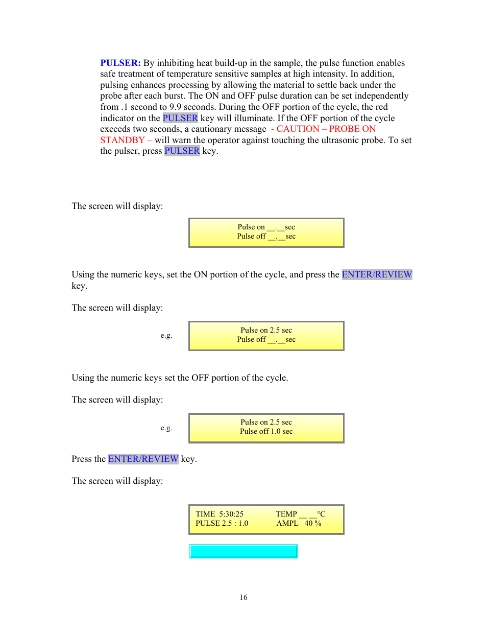 Sonics VCX750 (Serial No."X or lower)" User Manual | Page 16 / 27