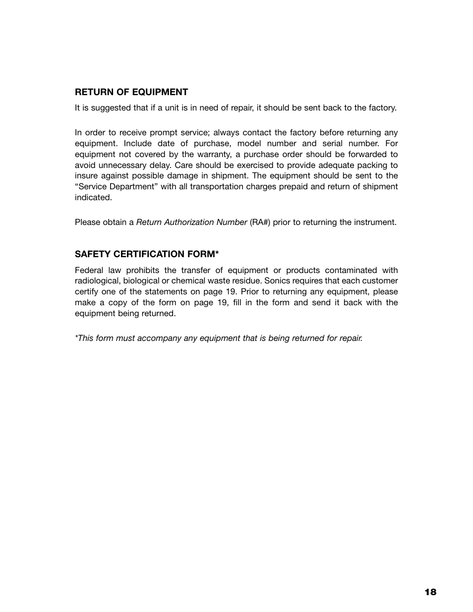 Sonics VCX750 (Serial No."Y through "AB")" User Manual | Page 21 / 31