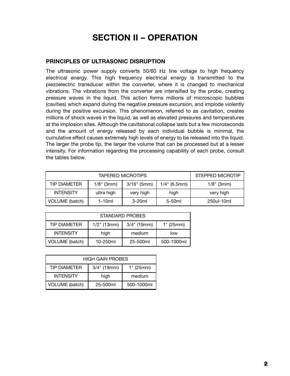 Sonics VCX750 (Serial No."Y through "AB")" User Manual | Page 5 / 31