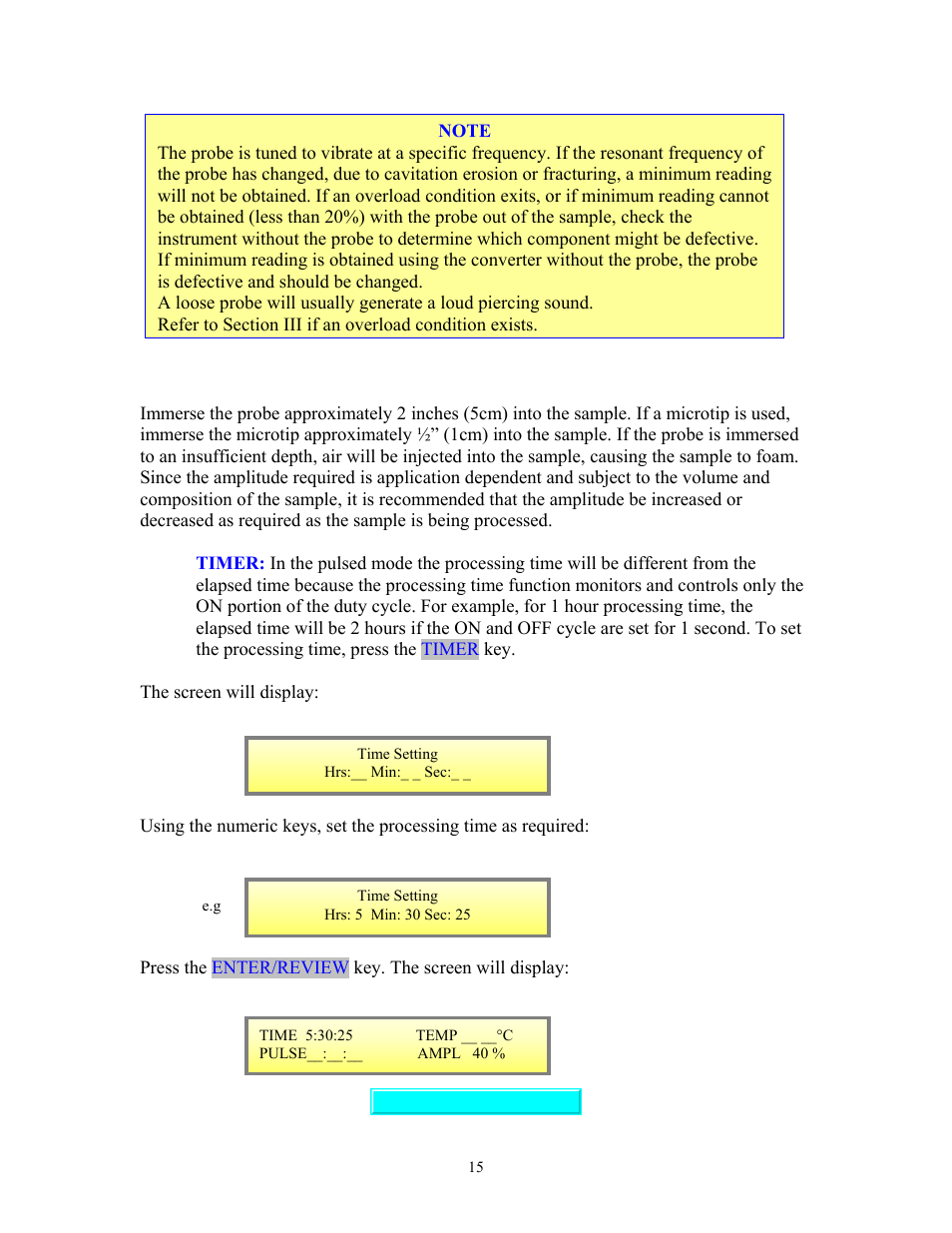 Sonics VC750 (Serial No. "X or lower)" User Manual | Page 15 / 23