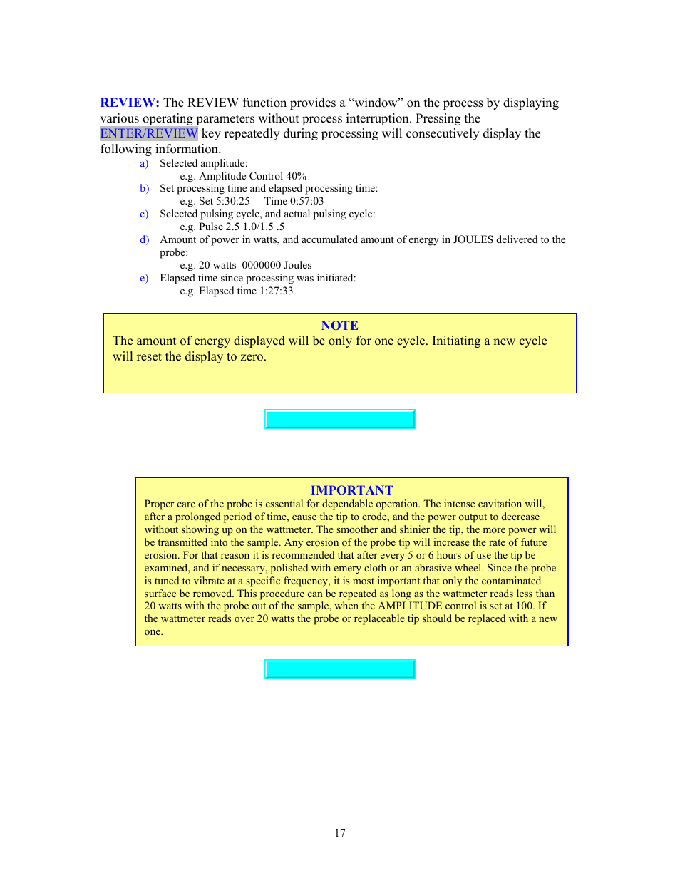 Sonics VC750 (Serial No. "X or lower)" User Manual | Page 17 / 23