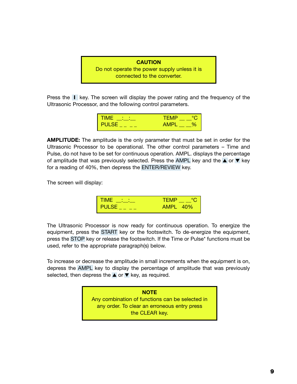 Sonics VC750 (Serial No. "Y  through "AB")" User Manual | Page 12 / 29